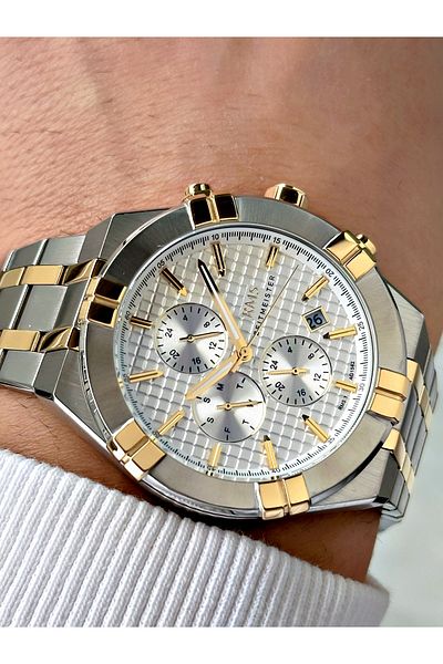Romanson Function 5 Atm Waterproof Steel Band Steel Case Men's Wristwatch 154206