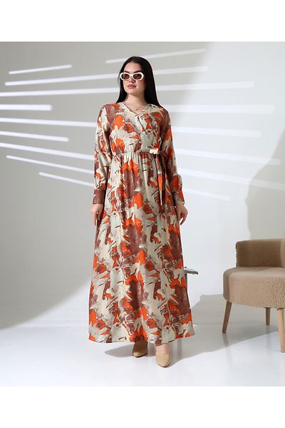 Limon X Elastic Waist Flower Patterned Dress