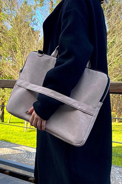 the modawest Κρέμα Macbook Air Pro 13-14-15,6 ιντσών Αντικραδασμική τσάντα φορητού υπολογιστή