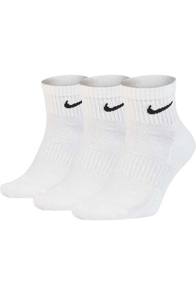 Nike Ανδρικές λευκές κάλτσες U Nk Everyday Cush Ankle 3pr - Sx7667-100