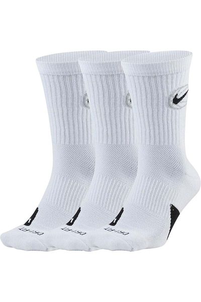 Nike U Nk Crew Everyday Bball 3Pr Unisex White Socks - Da2123-100