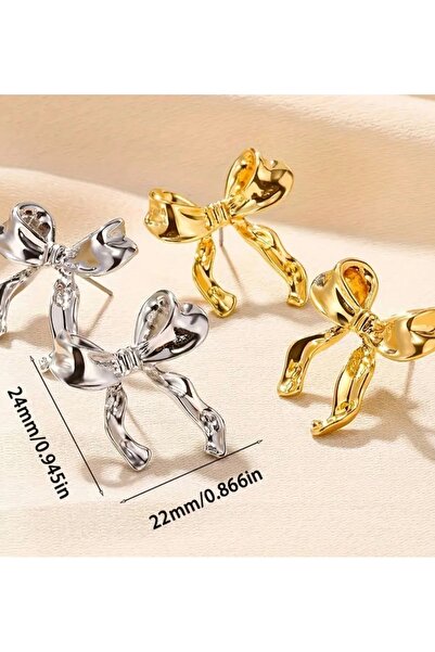 monalisatoka Kadın Gold, Gümüş Fiyonk Küpe Seti