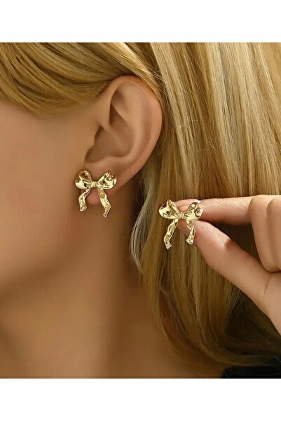 monalisatoka Kadın Gold, Gümüş Fiyonk Küpe Seti