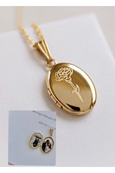 ZAFERİNAN 925 Ayar Gümüş Kişiye Özel Kapaklı Fotoğraflı Kolye