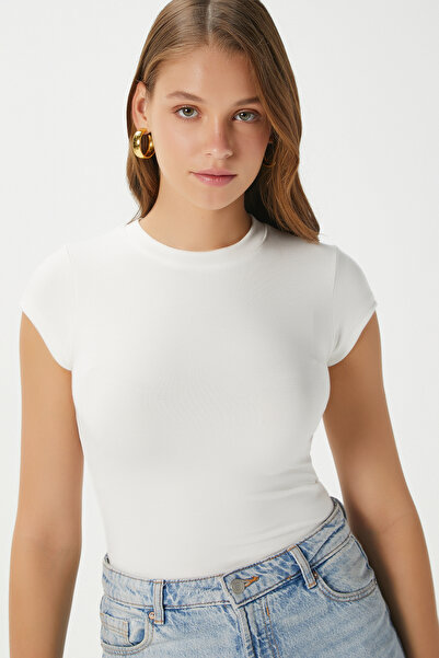 Ritnice Γυναικεία Inner Lux Touch Soft Texture Crew λαιμόκοψη κοντομάνικη λευκή μπλούζα