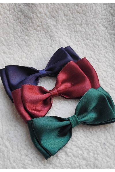 LO ADORO 3 штуки бантики для волосся Жіночі бантики Червоні Жовті Зелені Сині...