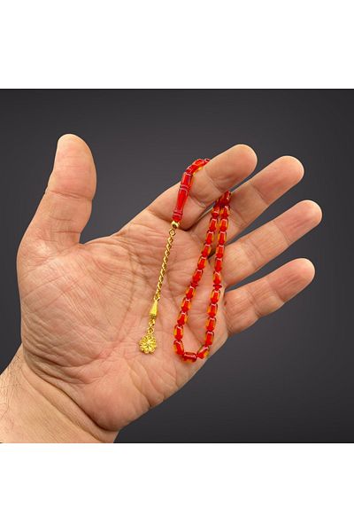 Kt 4x7 mm LĂȚĂ DE MÂINĂ PLACAT CU AUR CU CIUCURI PULVER DE AMBER ROZARI