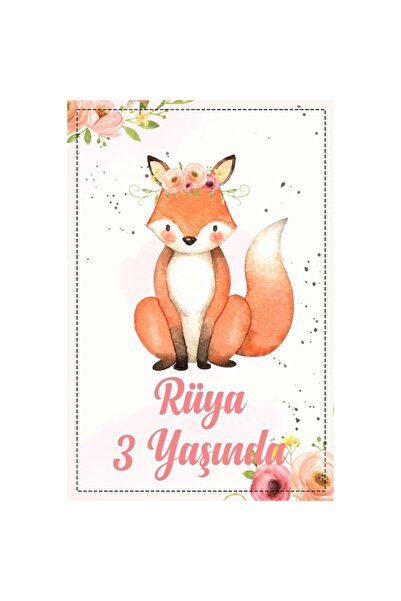 Reysa Tasarım لافتة عيد ميلاد على شكل ثعلب -1 100×150 سم