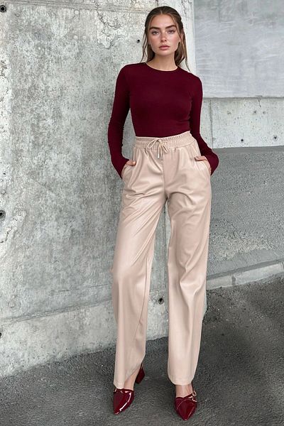 bacc Women's Mink High Waist Elastic Trousers Bcbsk-25700-3691