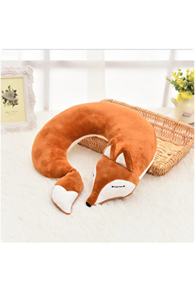 Choice وسادة رقبة على شكل ثعلب لطيف على شكل حرف U، مصنوعة من القطن المخمّر، م...