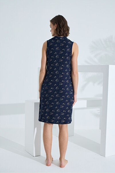 Etoile Rochie de vară pentru femei, fără mâneci, cu buzunare, cu nasturi