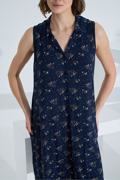 Etoile Buttoned Sleeveless Pocket Bamboo Women's Dress Summer