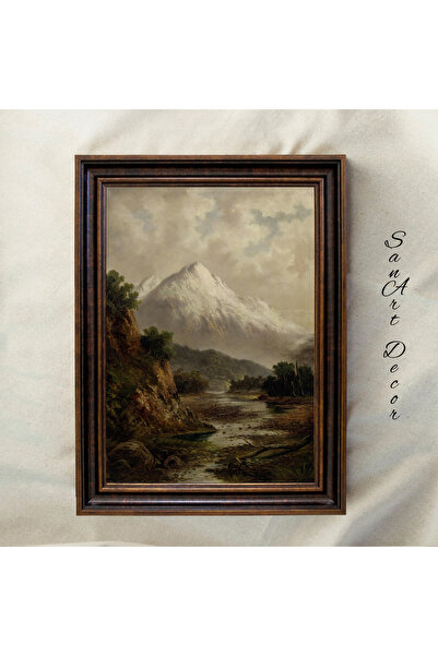 Sanart Yağlı Boya Tablosu, Vintage Tablo, Çerçeveli Tablo, Manzara Tablosu, R...