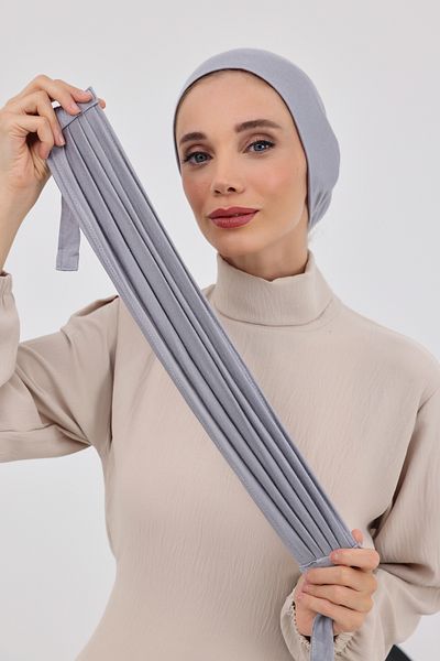 HIJAB VIP توربان قطعتين قطن ايطالي - ربط