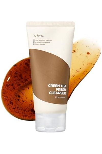 Isntree Green Tea Fresh Cleanser 120ml (4.06 fl oz) | Jeju Extract | Ground Contained | Light Gel