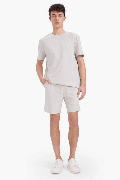 DeFacto New Season 100% Cotton Relax Fit Twill Textured Pocket Shorts