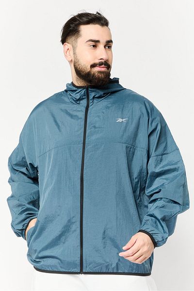 Reebok Men Sportswear Fit Long Sleeves Training Jacket, Grey