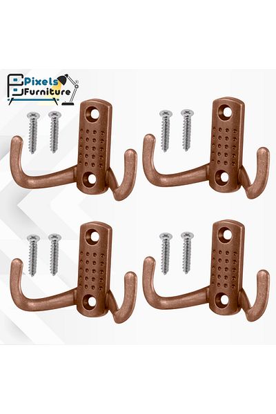 PixelsFurniture Pixel Furniture 4 Piece Chrome Wall Mounted Metal Clothes Hanger Set