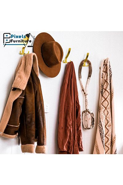 PixelsFurniture Pixel Furniture 4 Piece Chrome Wall Mounted Metal Clothes Hanger Set