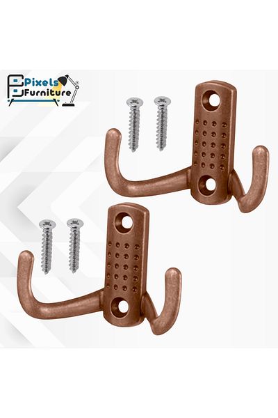 PixelsFurniture Pixel Furniture 2-Piece Chrome Wall Mounted Metal Clothes Hanger Set
