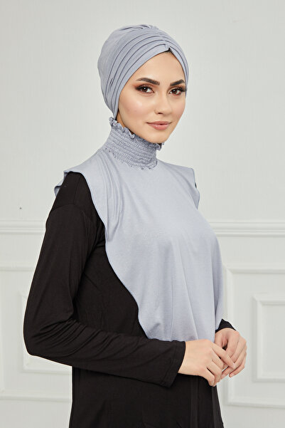 HIJAB VIP تغطية الصدر- رمادي