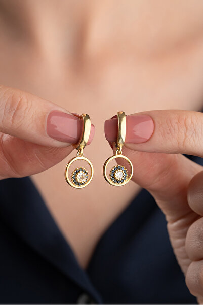 Silvano Jewelry 925 Ayar Gümüş Nazarlı Model Küpe