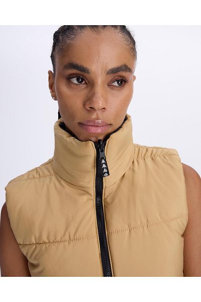 Kappa Protun Double Sided Women's Camel-Black Regular Fit Vest