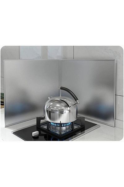 Kyrotech Oil Splash-Free Foldable Protection + 2-Piece Stainless Steel Antibacterial Cutting Board Set with Ruler