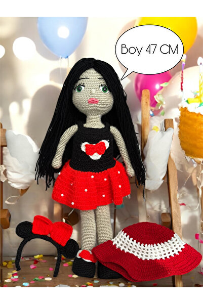 DOLCE KİDS Amigurumi Organik Oyuncak Büyük Boy Oyun Arkadaşı Juju Bebek