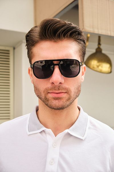 Monvago Mv 025177   Black Men's Sunglasses