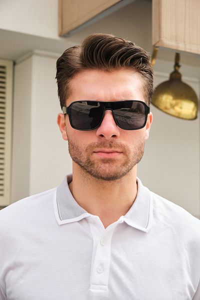 Monvago Mv 021035   Block Glass Men's Sunglasses