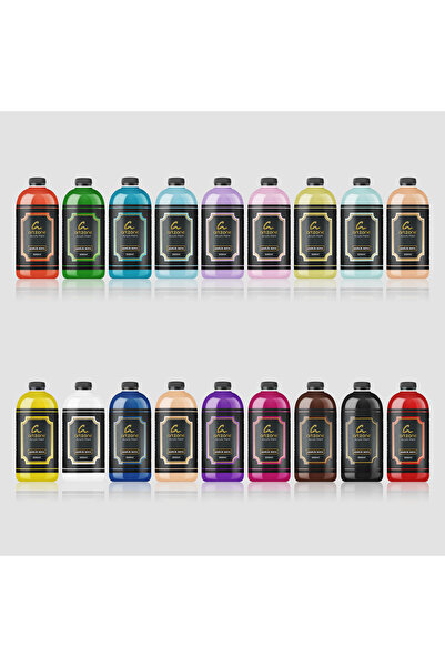 Artzone Akrilik Boya Seti - Tüm Renkler 18 Renk x 500ml + Fırça Hediyeli