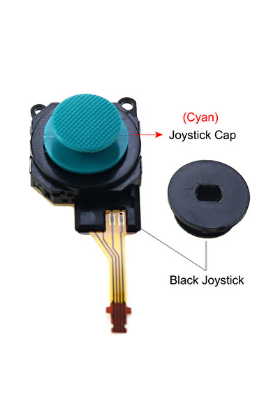 Choice3 Black - Cyan cap YuXi Black 3D Analog Joystick Button Sensor Module +...