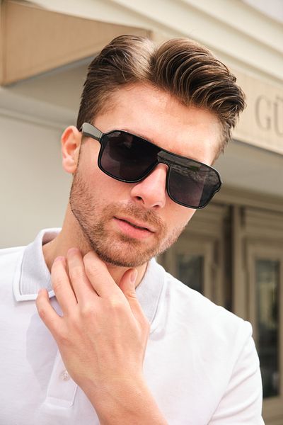 Monvago Mv 021035   Block Glass Men's Sunglasses