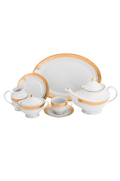 HIC Richvine 24-Piece Porcelain Tea Set for 6 People