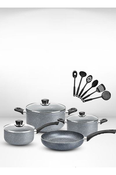 Cady One 13-Piece Pot and Pan Set with Non-Stick Surfaces and Heat-Resistant Handles