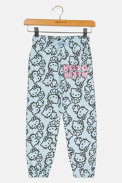 Hello Kitty Kids Girl Graphic Print Jogger Pants, Multicolor