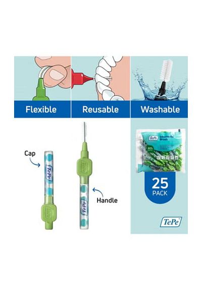 TePe Ultra Soft Interdental Brushes Green 0.8 mm 25 Pieces