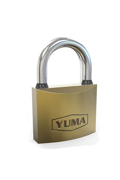 Belle Fusion Yellow Coated Cast Short Padlock 32mm