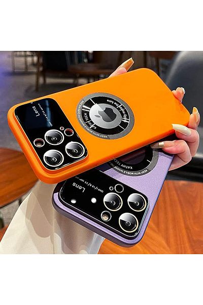 REDz Accessories Husă cu decupaj cu logo, protecție pentru cameră, Magsafe pentru iPhone 13, albastru Sierra