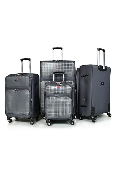 MORANO Murano 4-Piece Suitcase Set, 32/28/24/20 Inch, Durable Canvas