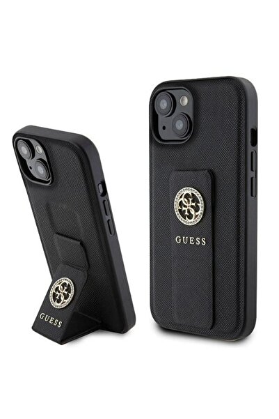 REDz Accessories Carcasă Guess pentru iPhone 13/14/15, Colecția Grip Stand 4G...