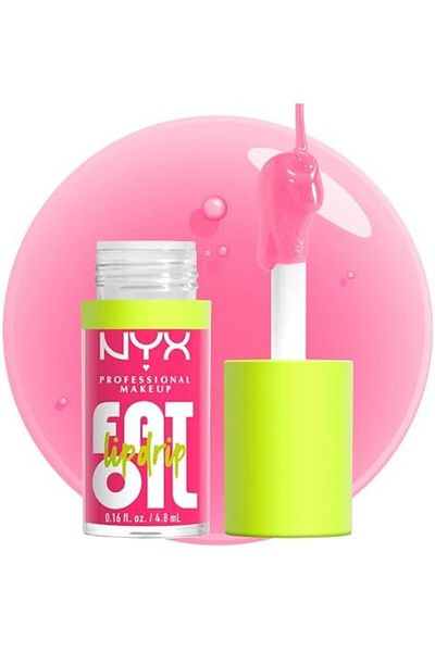 NYX Professional Makeup Fat Oil Lip Drip, Moisturizing, Shiny, Vegan Tinted Lip Gloss, Non-Sticky Fi
