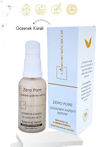 Lasoro Bio Skincare Lab Gözenek Gideren Serum Azelaik asit Glikolik asit Lakt...