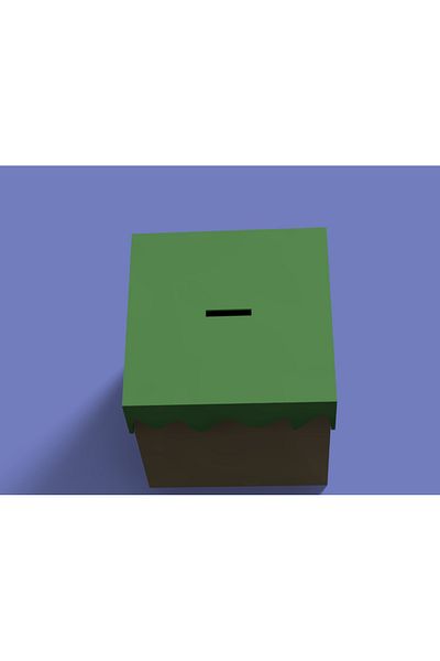 GİT3D Grass Pattern Piggy Bank