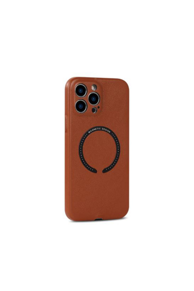 REDz Accessories Husă Magsafe, aspect piele, compatibilă cu iPhone 13, ultra ...