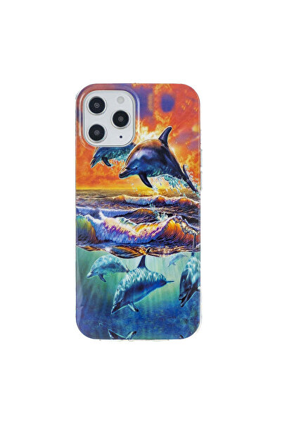 REDz Accessories Θήκη σιλικόνης συμβατή με το μοντέλο iPhone 12 Happy Dolphin...