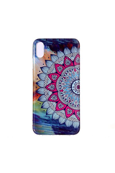 REDz Accessories Carcasă compatibilă cu iPhone XS Max cu model Mandala, fosfo...
