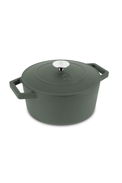 Berlinger Haus Oală din fontă cu capac 4,35 l, 24 cm, verde mat Bh 6544, emailată, verde