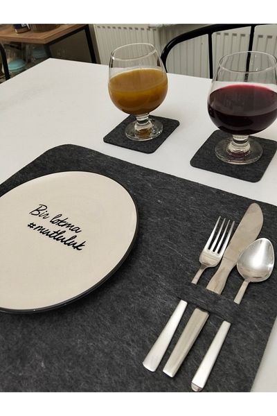 KozaX Plates Placemats for Tables Runner & American Service Smoked Gray